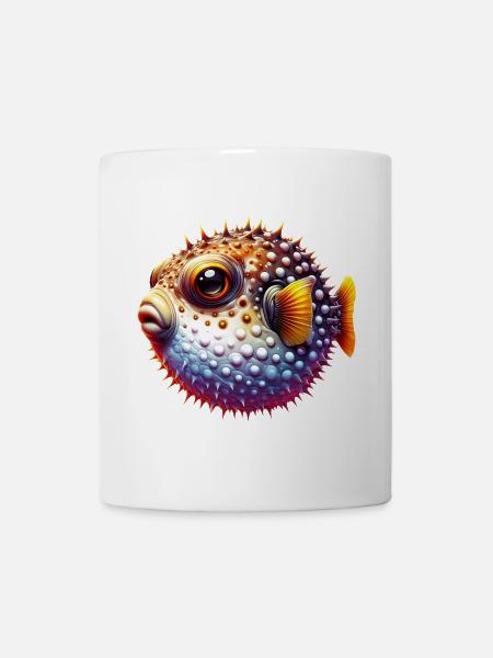 Kugelfisch - Tasse - Weiß