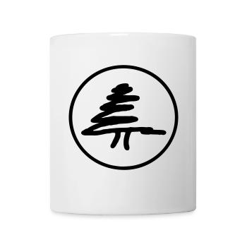 Tanne im Kreis - Tasse - Weiß - Vorne