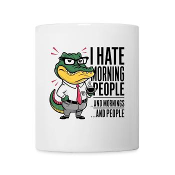 Premier crocodile au café avec tasse à café - Mug blanc - blanc - Devant