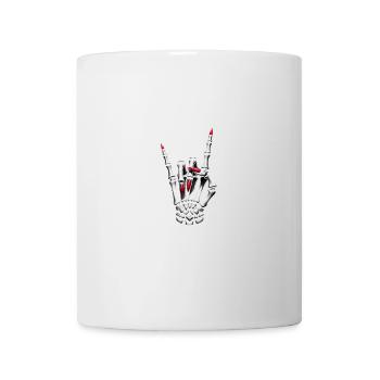 devils horns metal dont be a lady festival spruch - Tasse - Weiß - Vorne