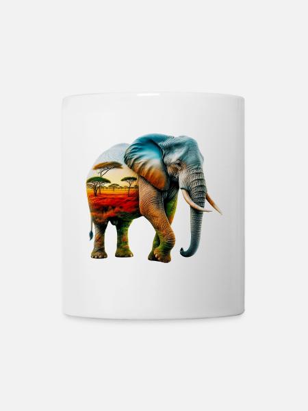 Elefant - Tasse - Weiß