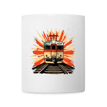 Eisenbahn Illustration - Tasse - Weiß - Vorne