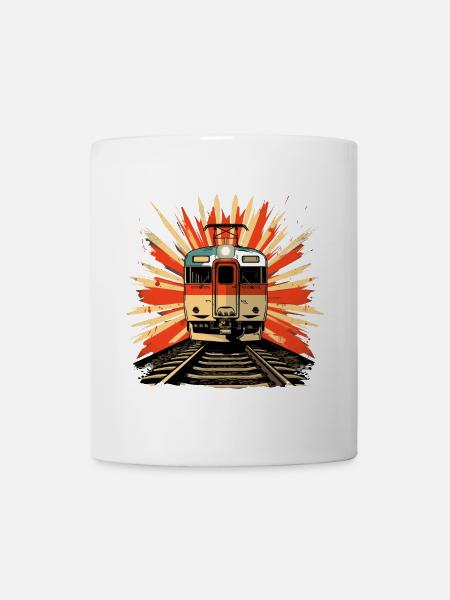 Illustration de chemin de fer - Mug blanc - blanc