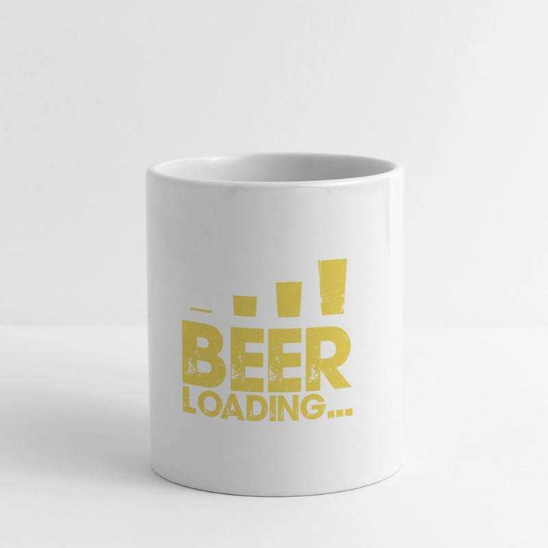 Beer Loading Distressed Typography Mug