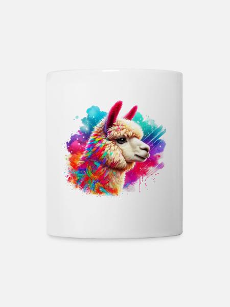 Alpaka - Tasse - Weiß
