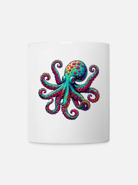 Pieuvre - Mug blanc - blanc