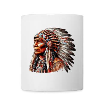 Amérindien Peau rouge d’Amérique - Mug blanc - blanc - Devant