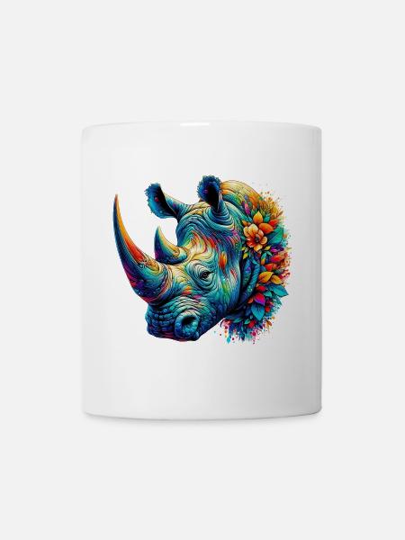 Nashorn - Tasse - Weiß