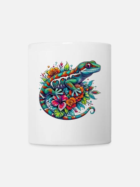Gecko - Tasse - Weiß