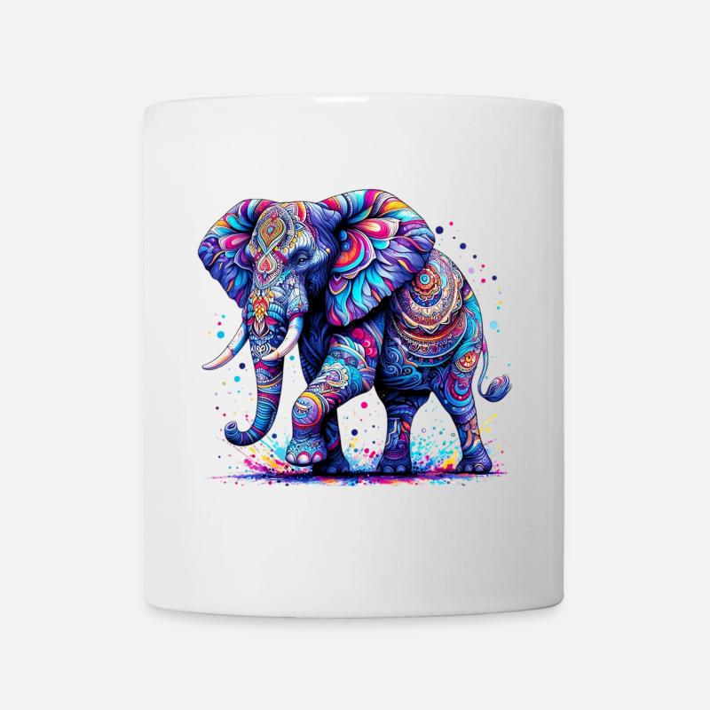 Éléphant - Mug blanc - blanc