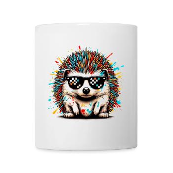 Igel mit Sonnenbrille - Tasse - Weiß - Vorne