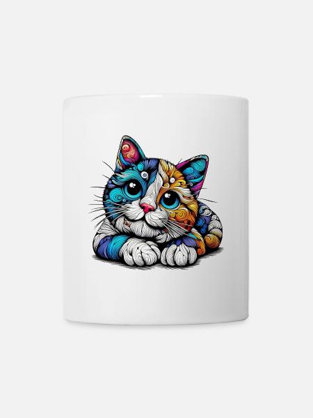 Katze - Tasse - Weiß