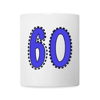 60. 60 YEARS. 60th ANNIVERSARY. 60TH BIRTHDAY. - Mug - white - Front