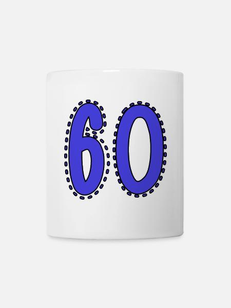 60. 60 JAHRE. 60. JAHRESTAG. 60. GEBURTSTAG. - Tasse - Weiß