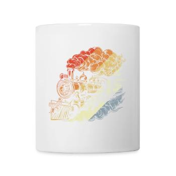 Retro Dampflokomotive - Tasse - Weiß - Vorne