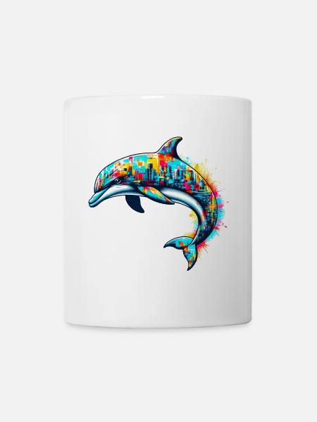 Delfin - Tasse - Weiß