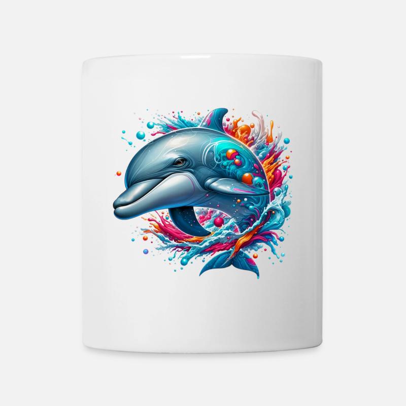 Delfin - Tasse - Weiß