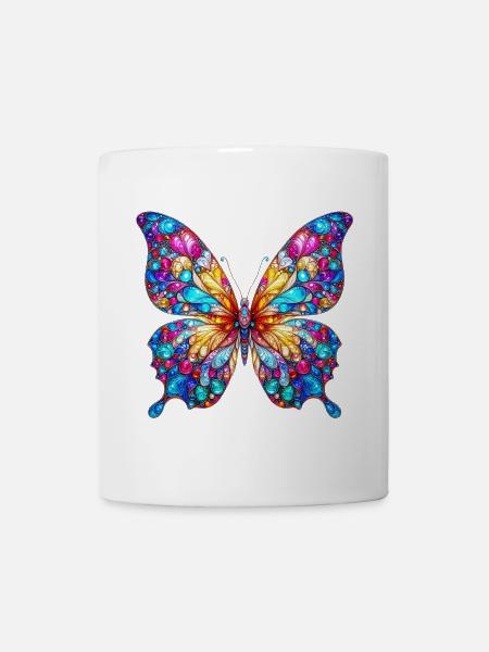 Schmetterling - Tasse - Weiß