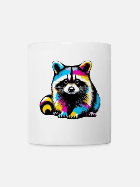 Waschbär - Tasse - Weiß