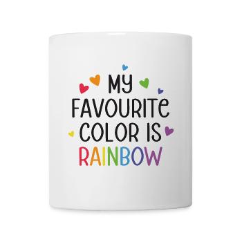 LGBT Pride Month - Meine Lieblingsfarbe ist Regenbogen - Tasse - Weiß - Vorne