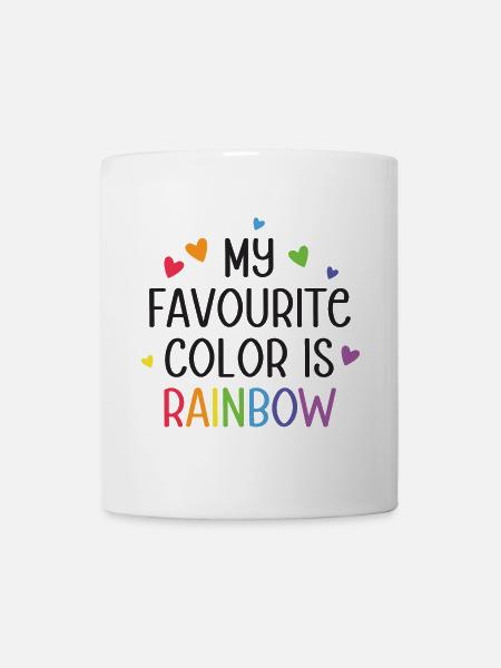 LGBT Pride Month - Meine Lieblingsfarbe ist Regenbogen - Tasse - Weiß