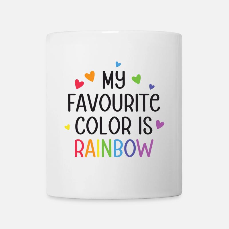 LGBT Pride Month - Meine Lieblingsfarbe ist Regenbogen - Tasse - Weiß