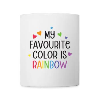 LGBT Pride Month - Meine Lieblingsfarbe ist Regenbogen - Tasse - Weiß - Vorne