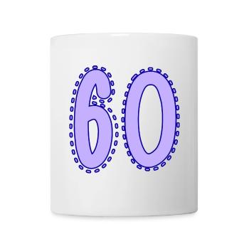 60. 60 ANS. 60e ANNIVERSAIRE. ANNIVERSAIRE 60 ANS. - Mug blanc - blanc - Devant