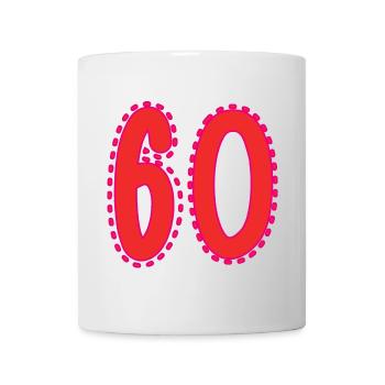 60. 60 YEARS. 60th ANNIVERSARY. 60TH BIRTHDAY. - Mug - white - Front