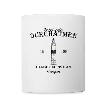Sylt, Kampen, Leuchtturm langer Christian - Tasse - Weiß - Vorne
