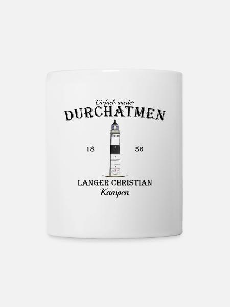 Sylt, Kampen, Leuchtturm langer Christian - Tasse - Weiß