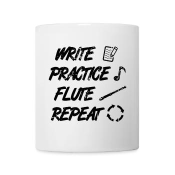 Practice writing Repeat flute - Mug - white - Front