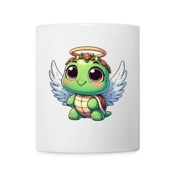 Ange tortue sacrée avec des ailes - Mug blanc - blanc - Devant