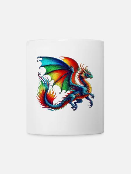 Drache - Tasse - Weiß