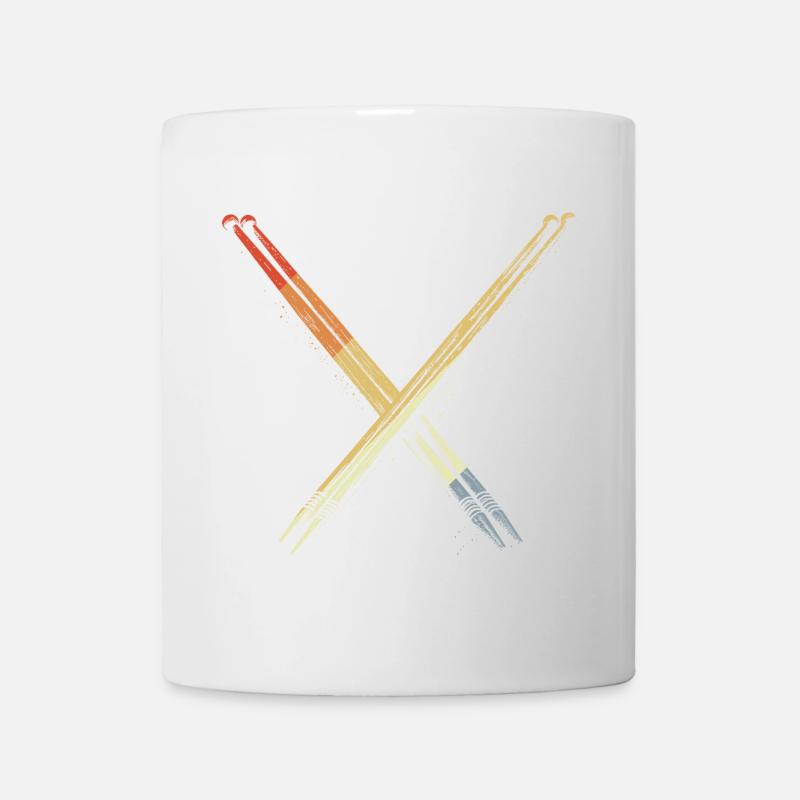 Drumsticks Vintage Look - Tasse - Weiß