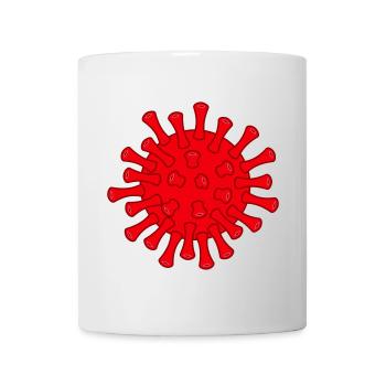 Red Covid molecule illustration - Mug - white - Front
