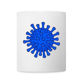 Blue Covid Molecule Illustration - Mug - white - Front