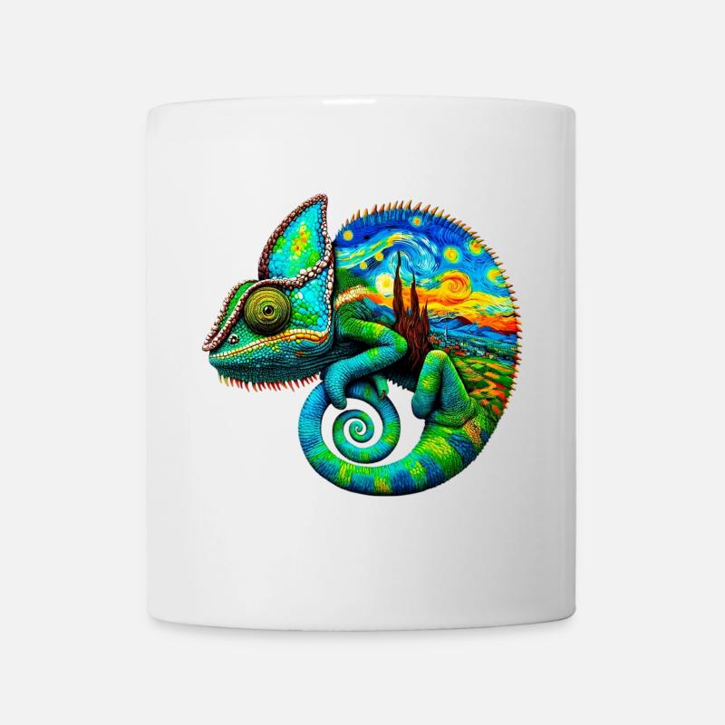 Van Gogh Chamäleon - Tasse - Weiß