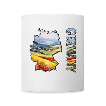 Watercolor Map of Germany - Mug - white - Front