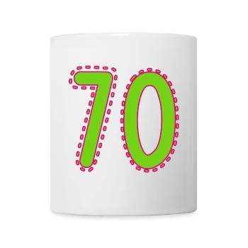 70. 70 ANS. 70e ANNIVERSAIRE. ANNIVERSAIRE 70 ANS. - Mug blanc - blanc - Devant
