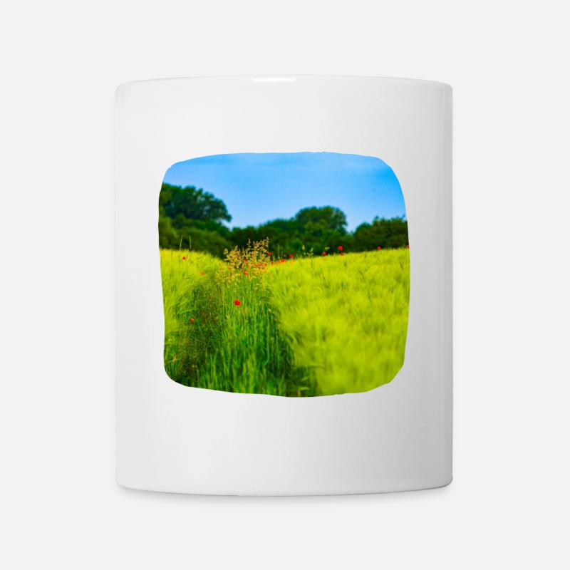 Feldweg im Frühling - Tasse - Weiß
