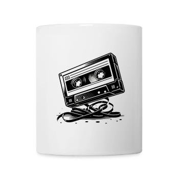 Music cassette in retro style 80s and 90s style - Mug - white - Front