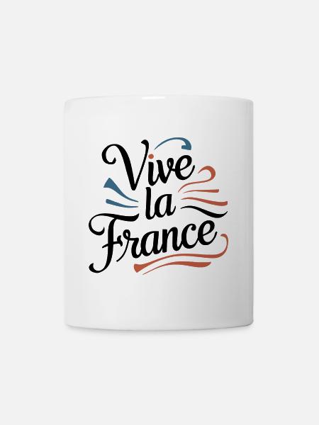 Es lebe Frankreich - Tasse - Weiß