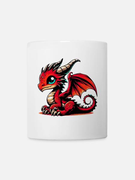 Drache - Tasse - Weiß