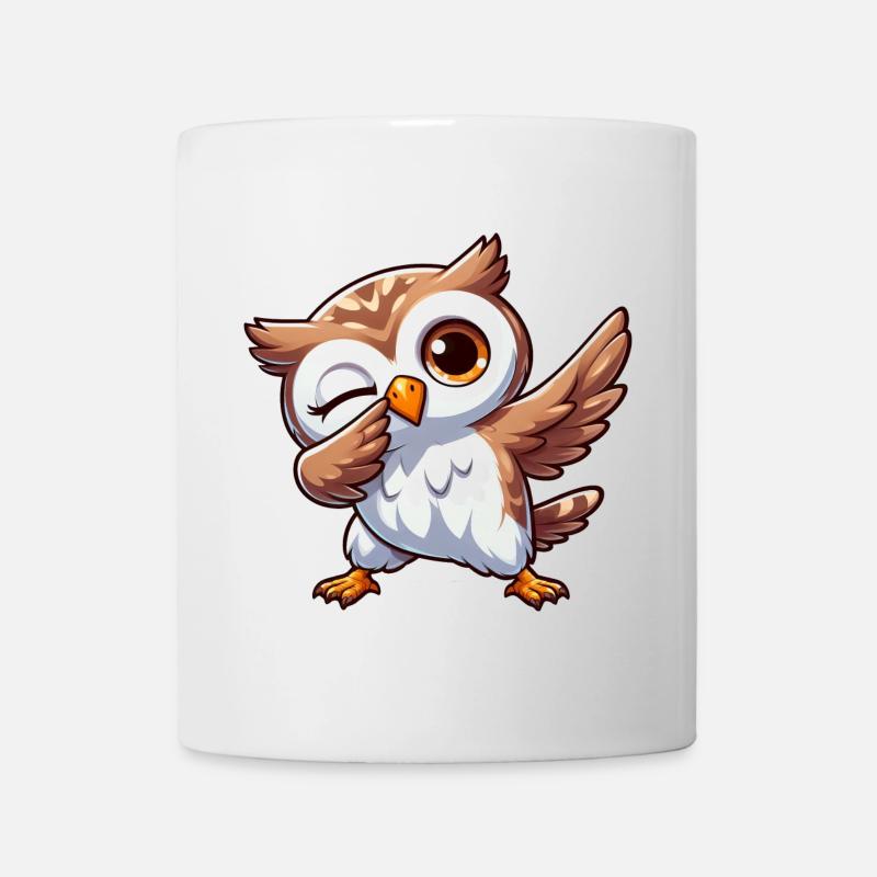 Coole Eule ist Dabbing Lustig Design - Tasse - Weiß