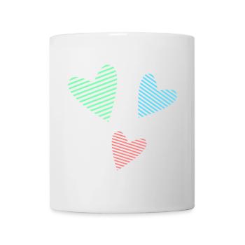 HERZ. PAPA. MAMA. Junggesellinnenabschied. BEBE. KIND. HERZ. FEST - Tasse - Weiß - Vorne