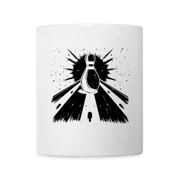 Graphique de quille de bowling - Mug blanc - blanc - Devant
