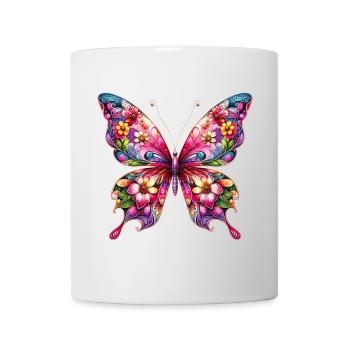 Schmetterling - Tasse - Weiß - Vorne