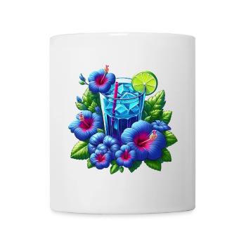 Blue hibiscus tea - Mug - white - Front