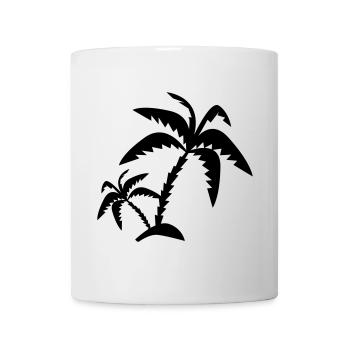 Deux palmiers - Mug blanc - blanc - Devant
